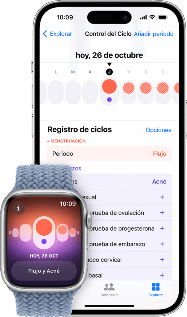 Conoce la info de tu ciclo menstrual en iPhone